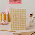 'Hip Hip Hooray' Checkerboard Foil Birthday Card