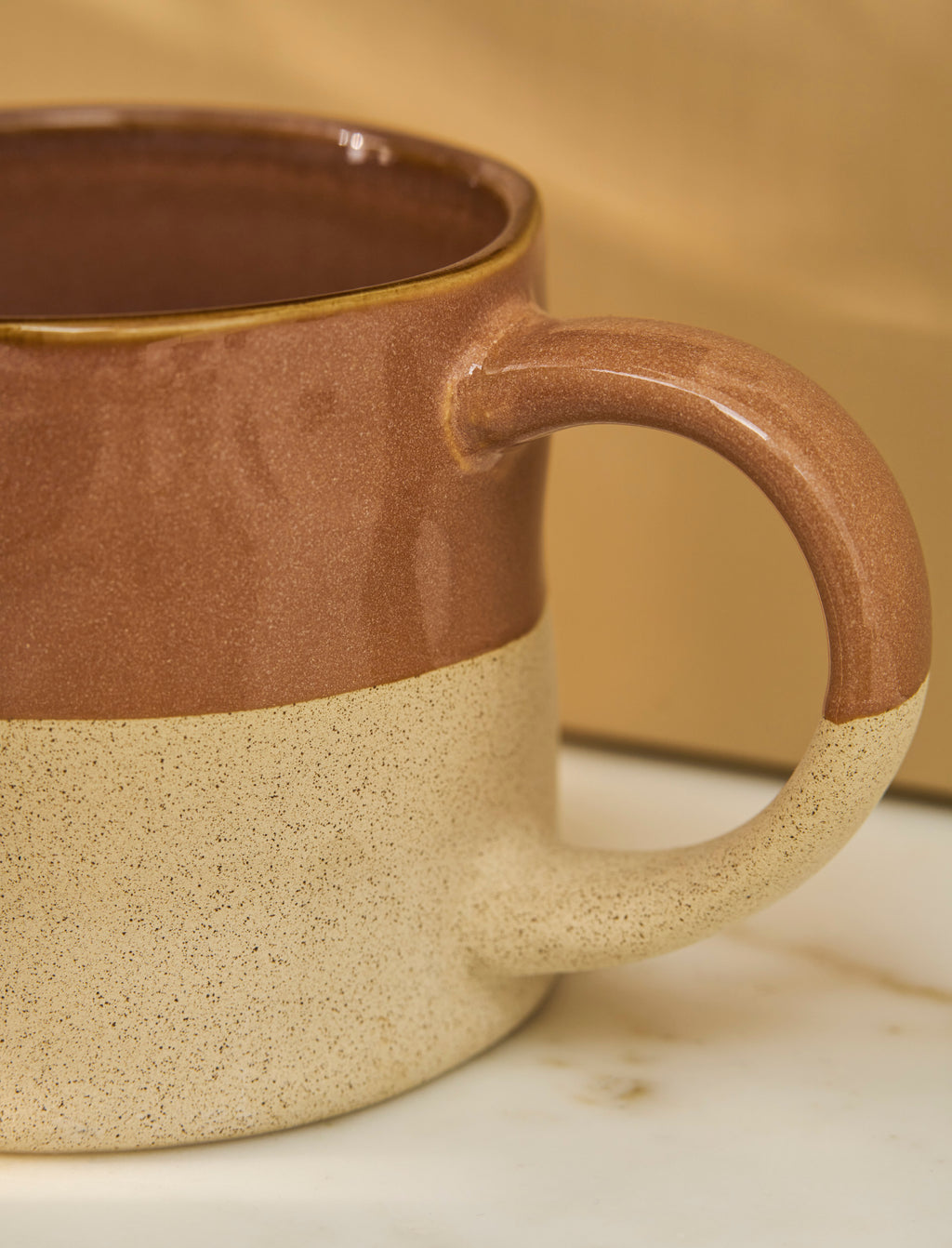 Bladon Half Glazed Mugs - Terracotta, Set of 2