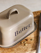 Enamel Butter Dish - Truffle