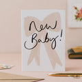 New Baby Bow - Handwritten Card