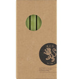 Olive Green Eco Dinner Candles - Pack of 6