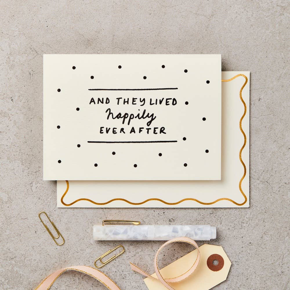And They Lived Happily Ever After - Wedding Card