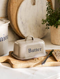 Enamel Butter Dish - Truffle