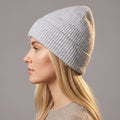 Woolen Beanie hat - Light Grey