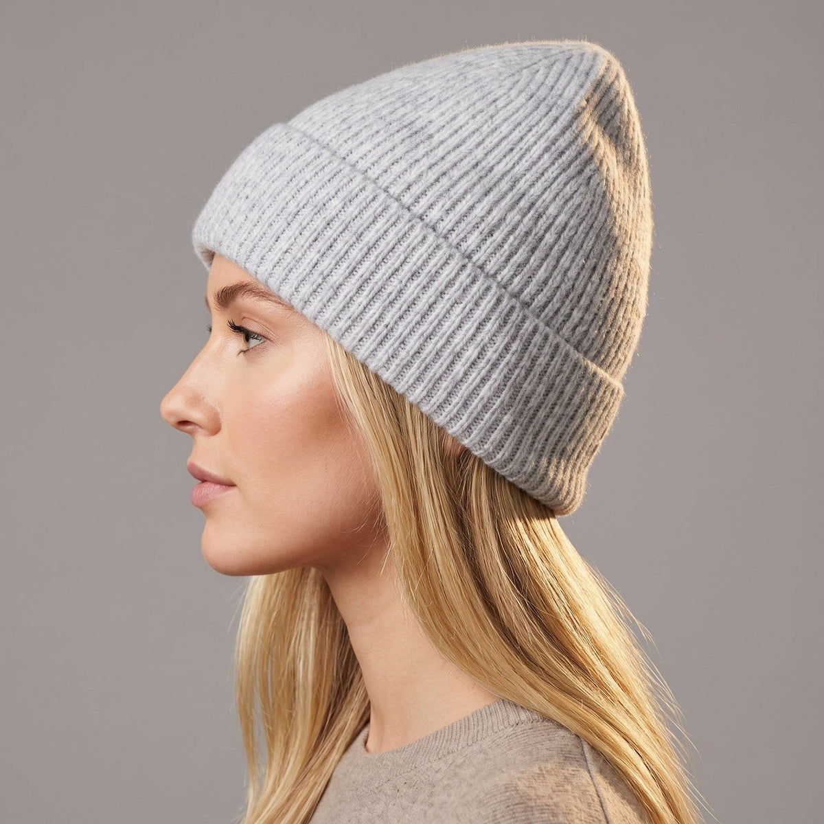 Kit Woolen Beanie hat - Light Grey
