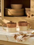 Bladon Half Glazed Mugs - Terracotta, Set of 2