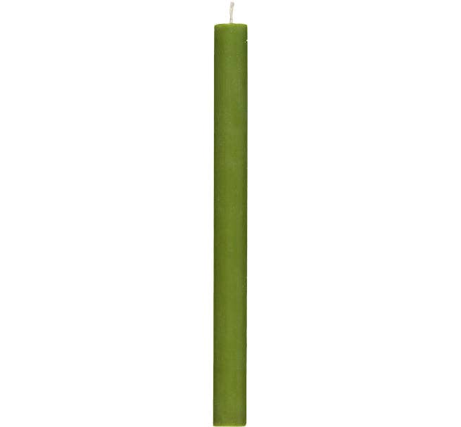 Olive Green Eco Dinner Candles - Pack of 6