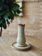 Cohen & Co. Ceramic Candle Holder - Sand, large