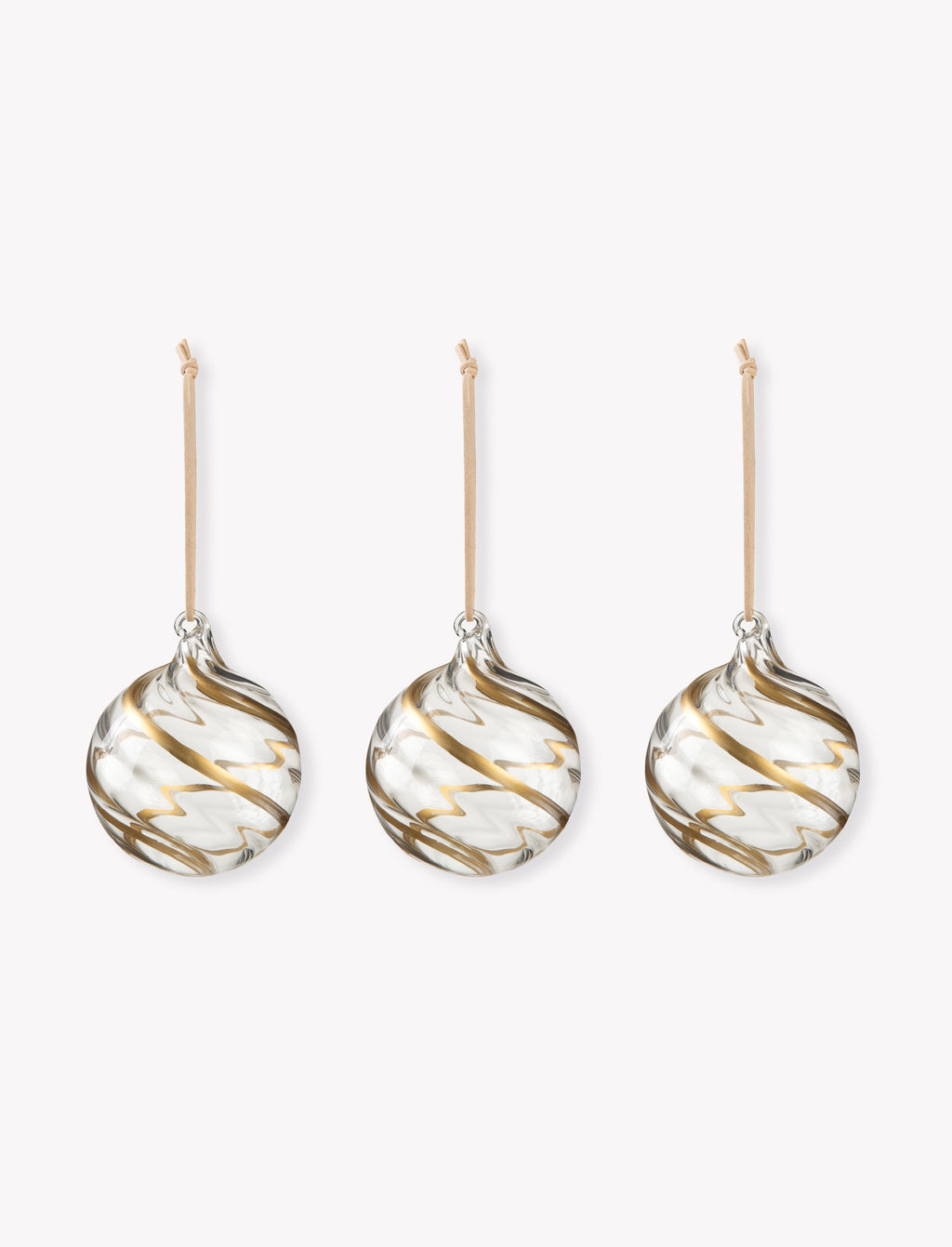 Bowood Christmas Baubles - Glass Gold