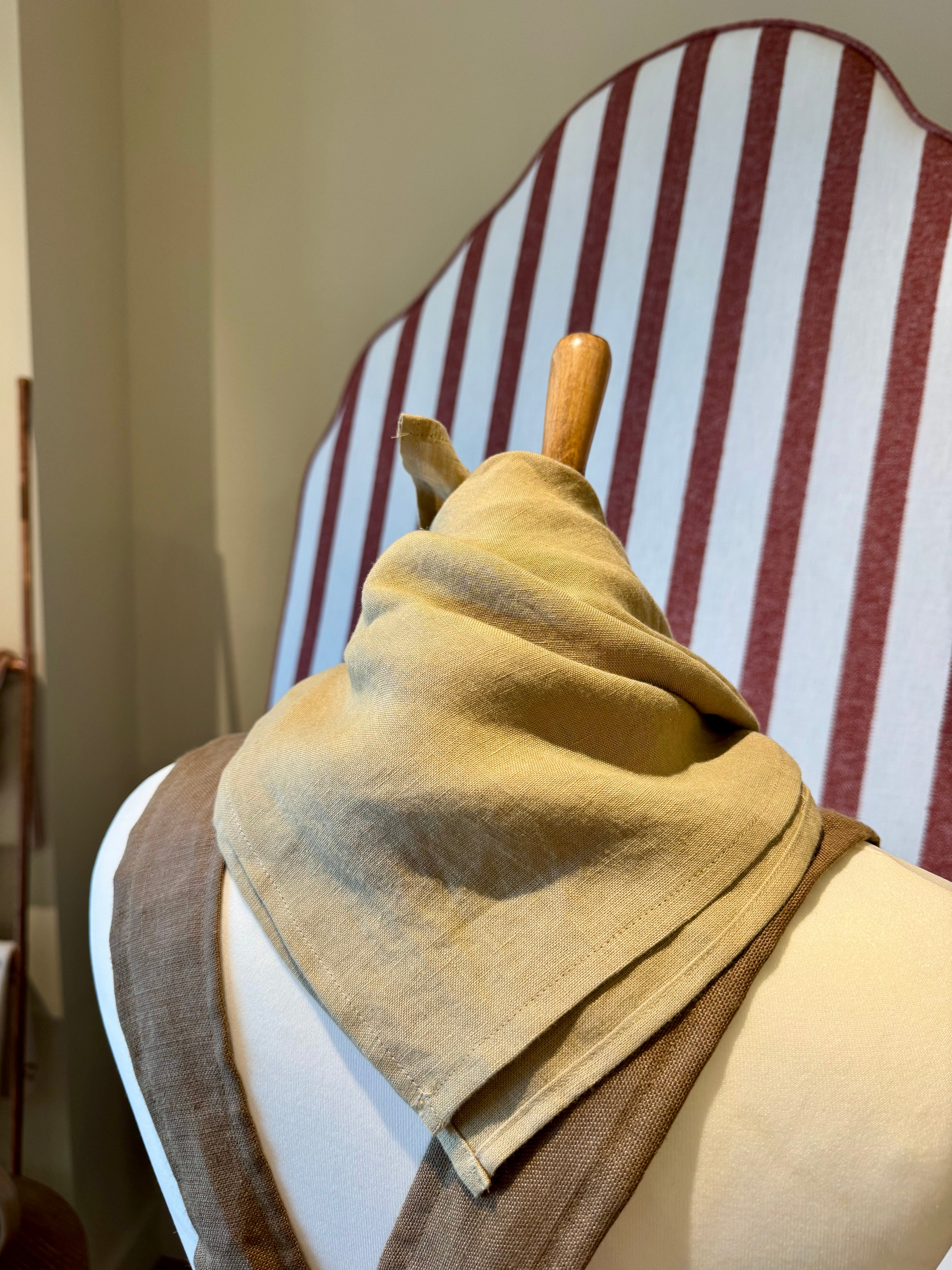 Clara Linen Neck Scarf - Barley
