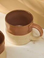 Bladon Half Glazed Mugs - Terracotta, Set of 2