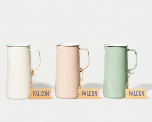 3 Pint Enamel Pitcher: Cream