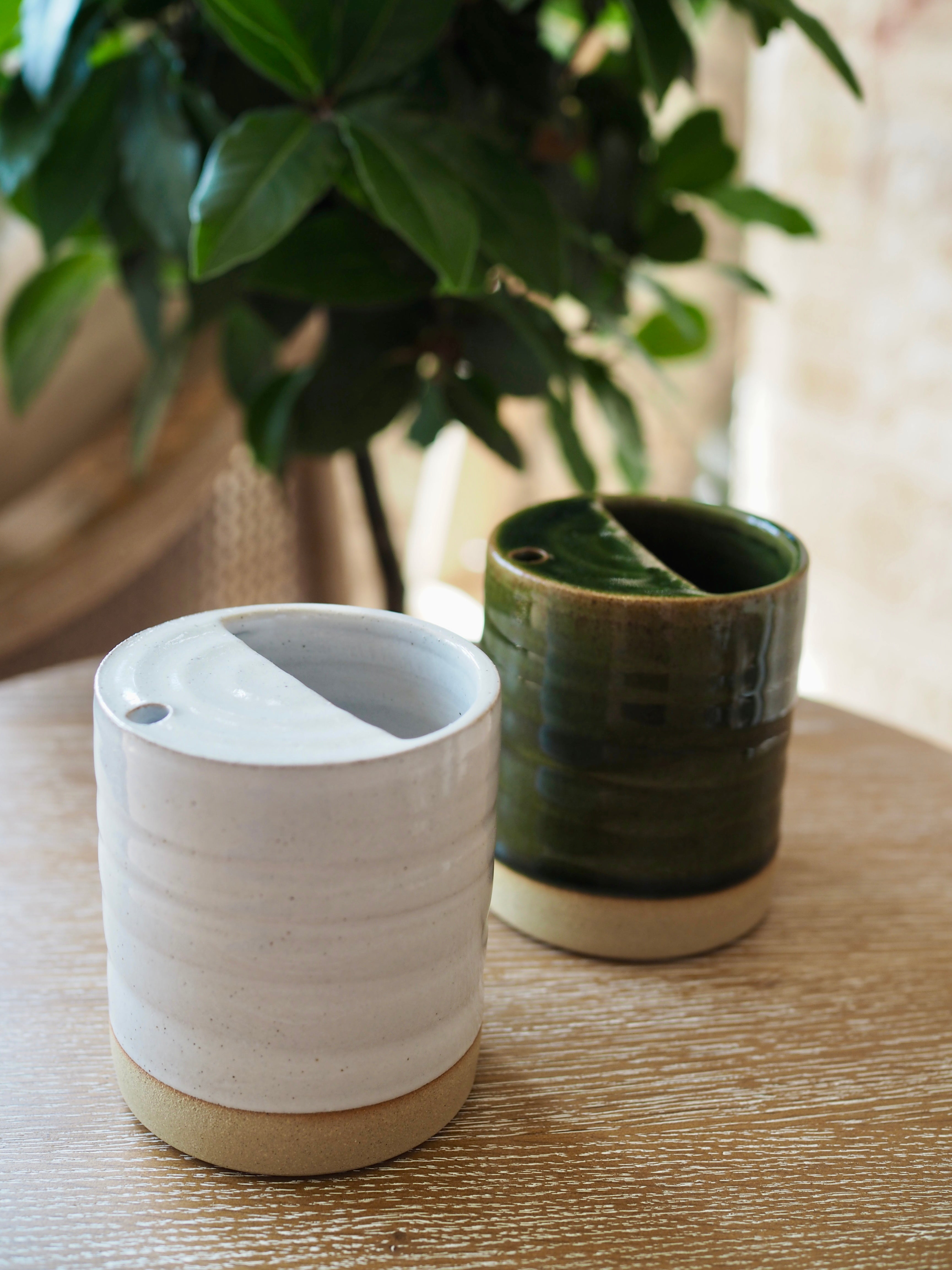 Cohen & Co. Ceramic Travel Mug - Green