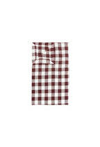 Gabrielle Washed Linen Tea Towel: Berry Gingham