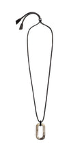 Branch - Black Natural Large Rectangle Buffalo Horn & Cord Pendant