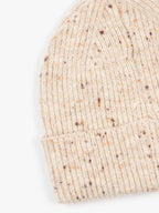 Woolen Beanie hat - Cream Marl