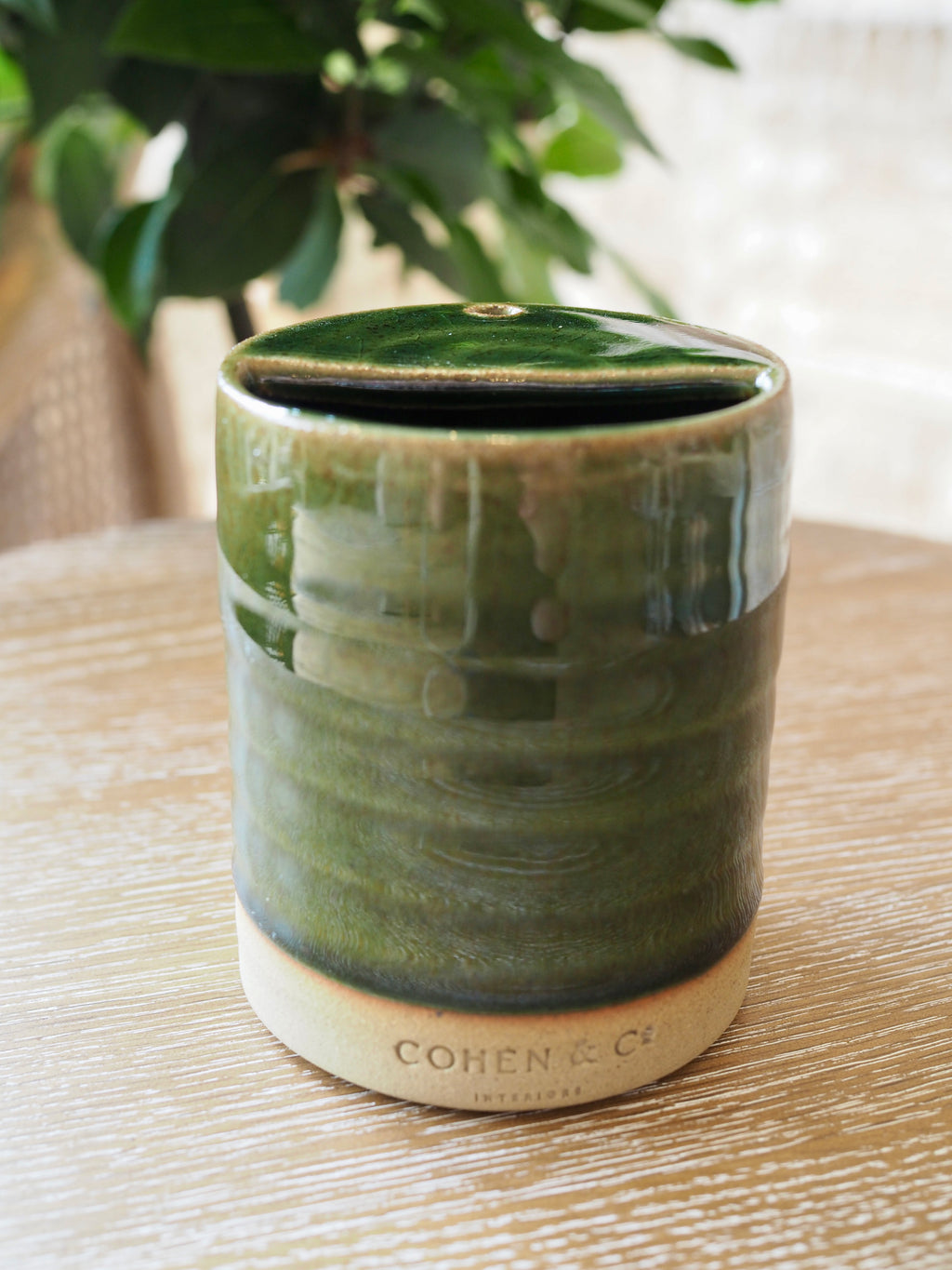 Cohen & Co. Ceramic Travel Mug - Green