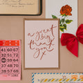 A Great Big Thank You X Handwritten Card