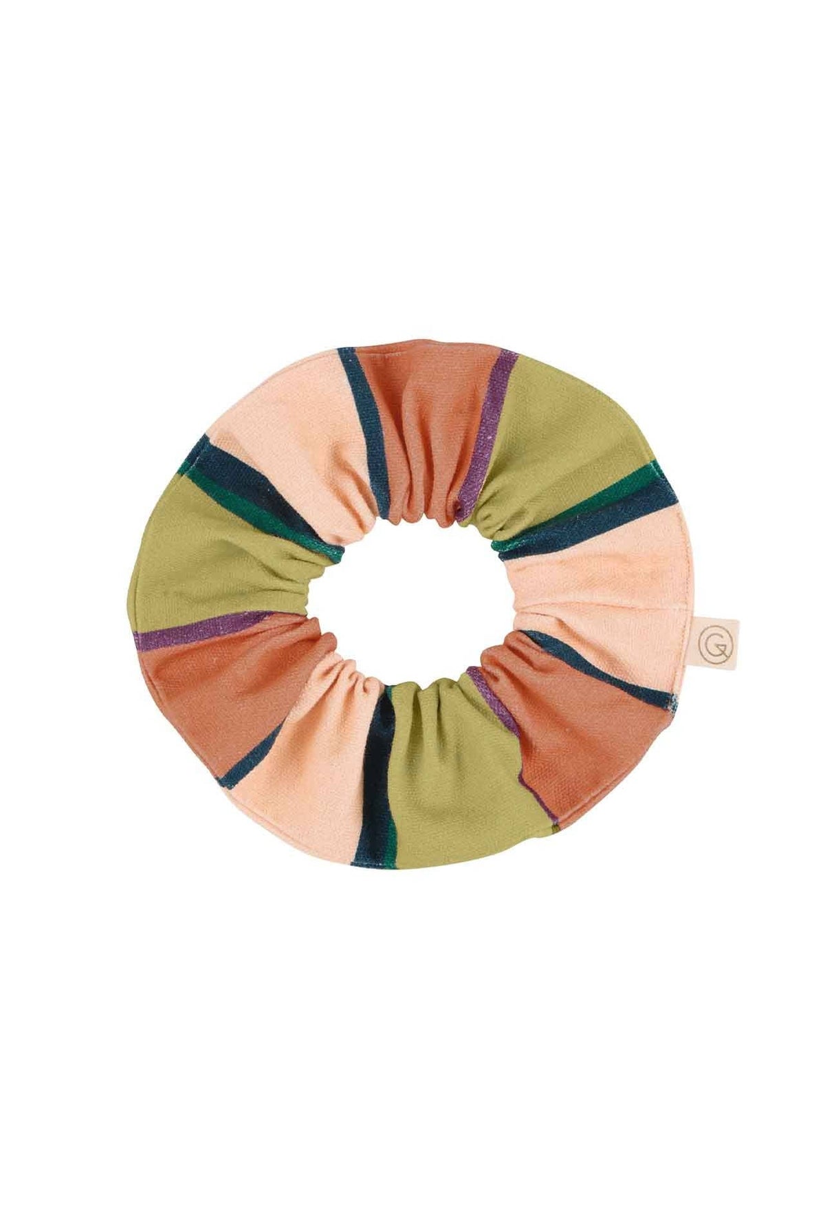 Gabrielle Scrunchie: Striped Sand