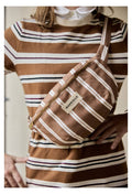 Gabrielle Bum Bag - Hazelnut Stripes