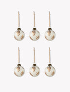 Kemble Mini Vine Baubles  - White and Gold