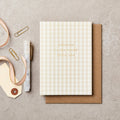 Welcome to the World - Gingham New Baby Card