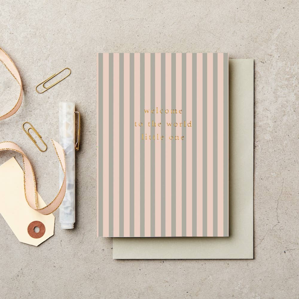 Welcome to the World - Striped Card