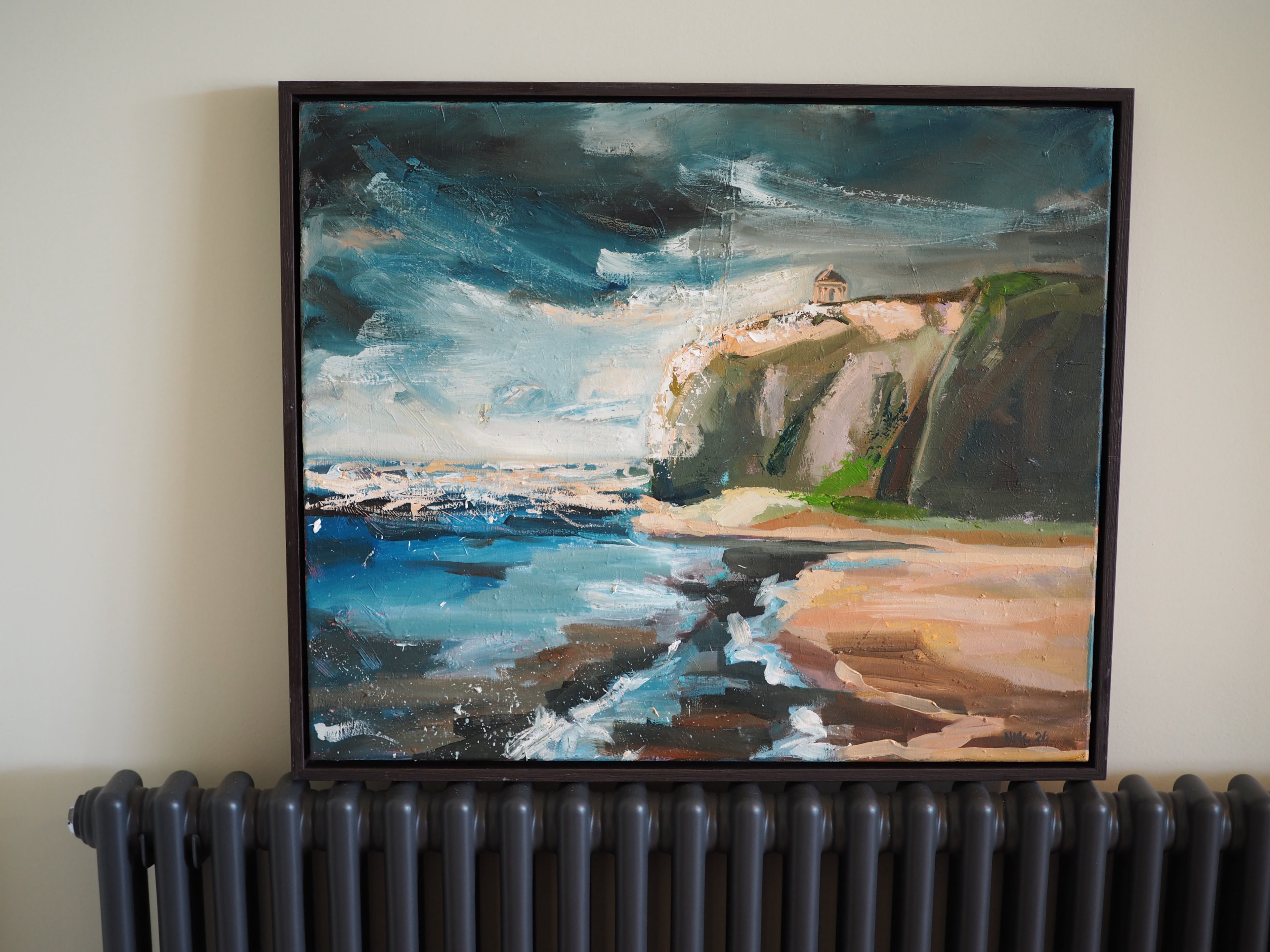 Salt Wind, Open Shore - Mussenden Temple - Oil on Canvas, Niamh McConaghy