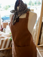 Cohen & Co. Belfast Linen Apron - Rust, Tieback