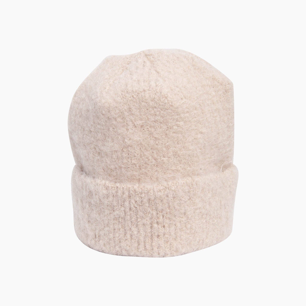 Woolen Beanie Hat - Beige