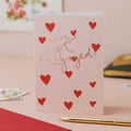 You Got Engaged! - Multi Hearts Foil Card