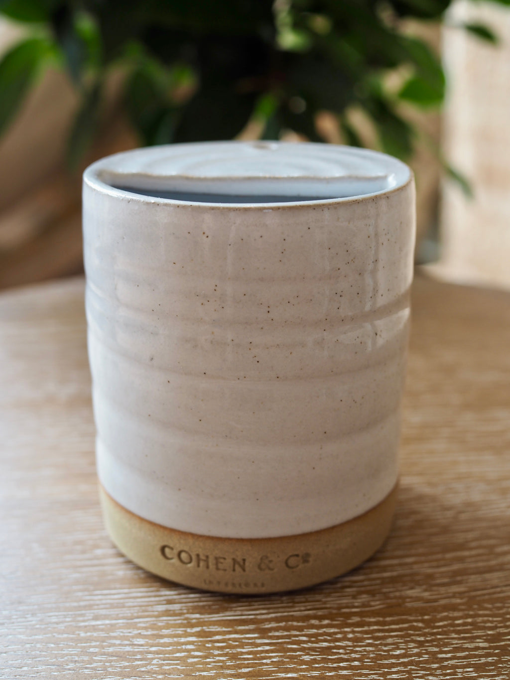 Cohen & Co. Ceramic Travel Mug - White