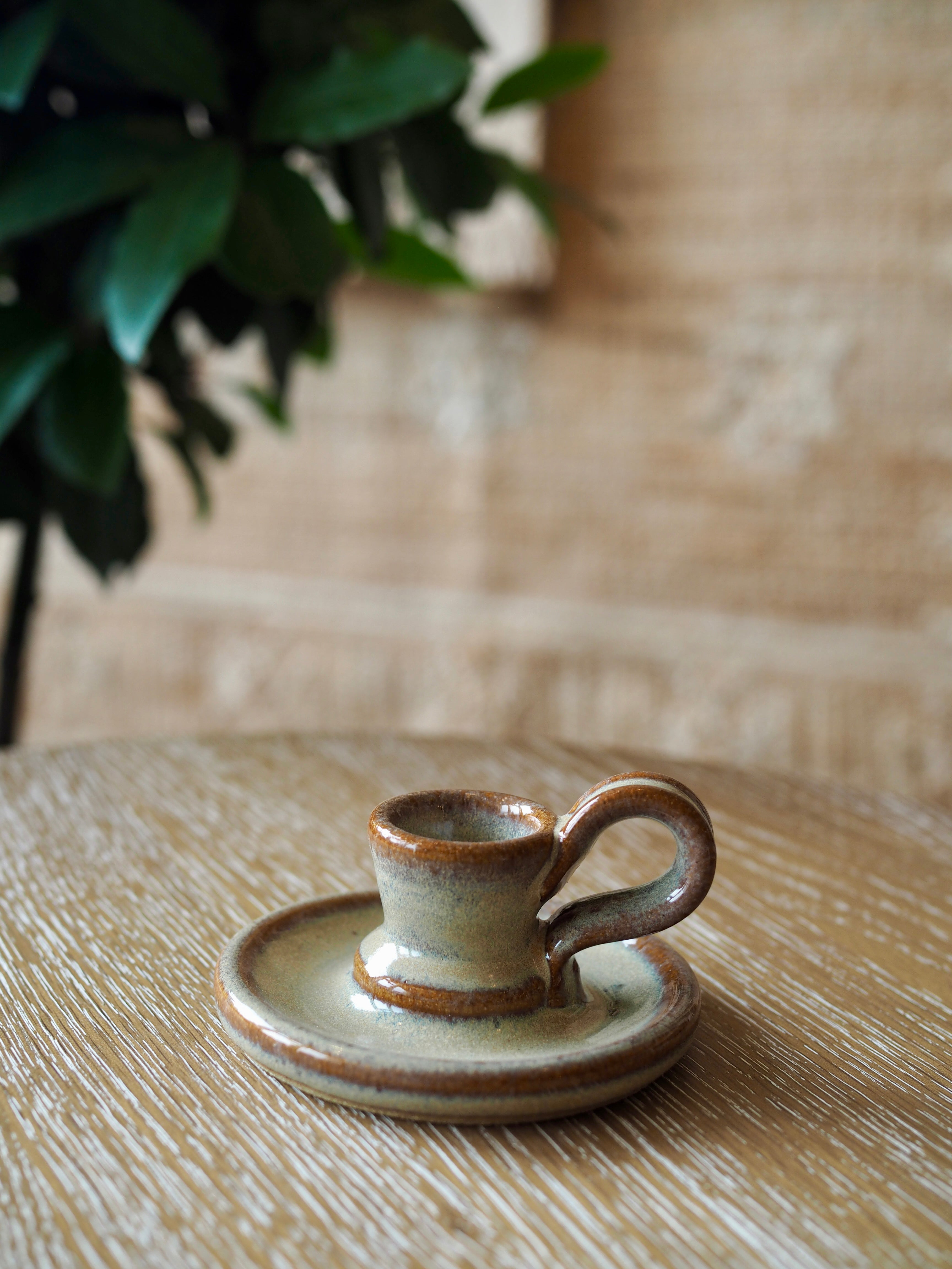 Cohen & Co. Ceramic Candle Holder - Sand, small