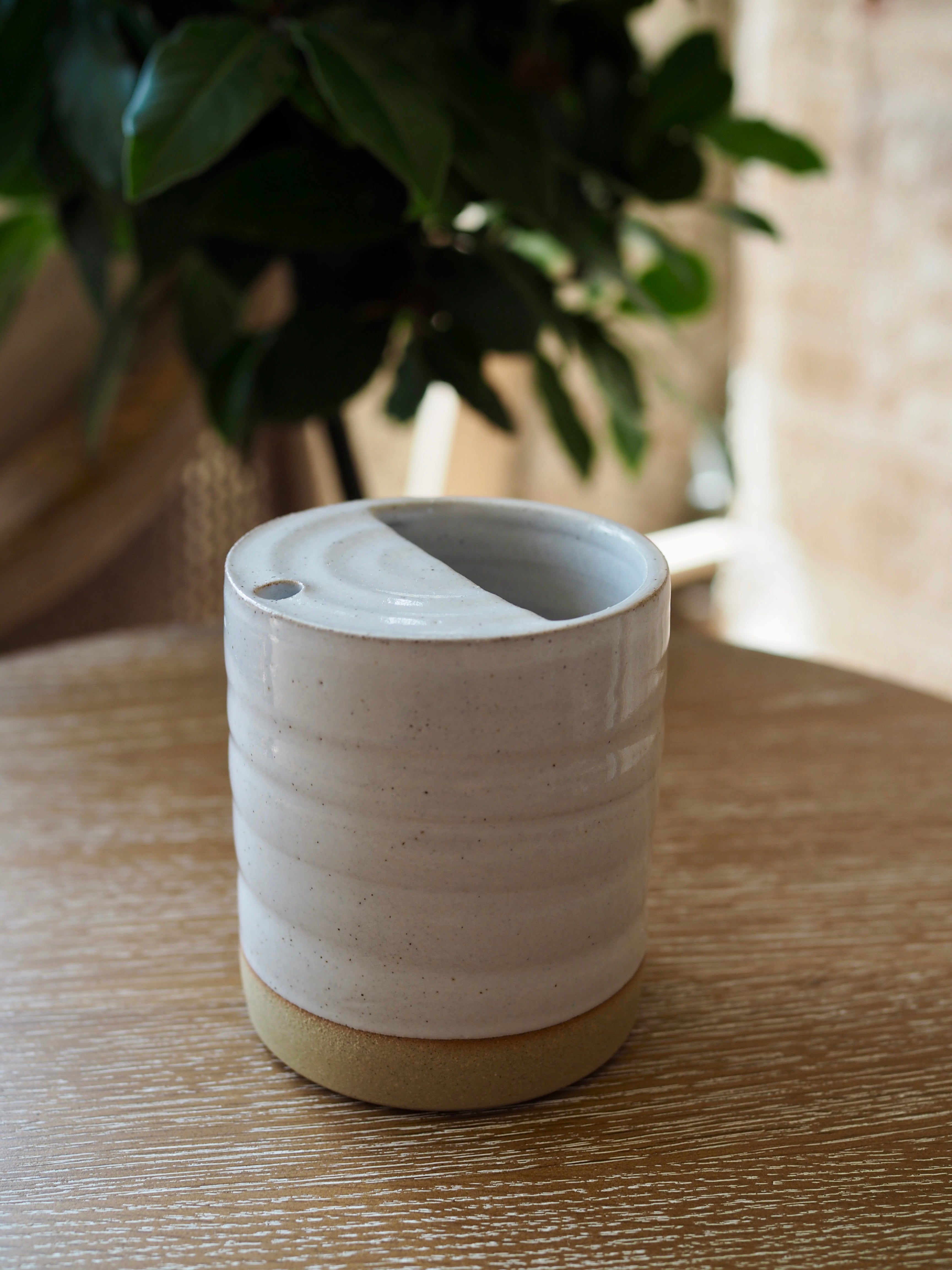 Cohen & Co. Ceramic Travel Mug - White