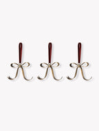 Antique Brass Bow Decorations - Set of 3