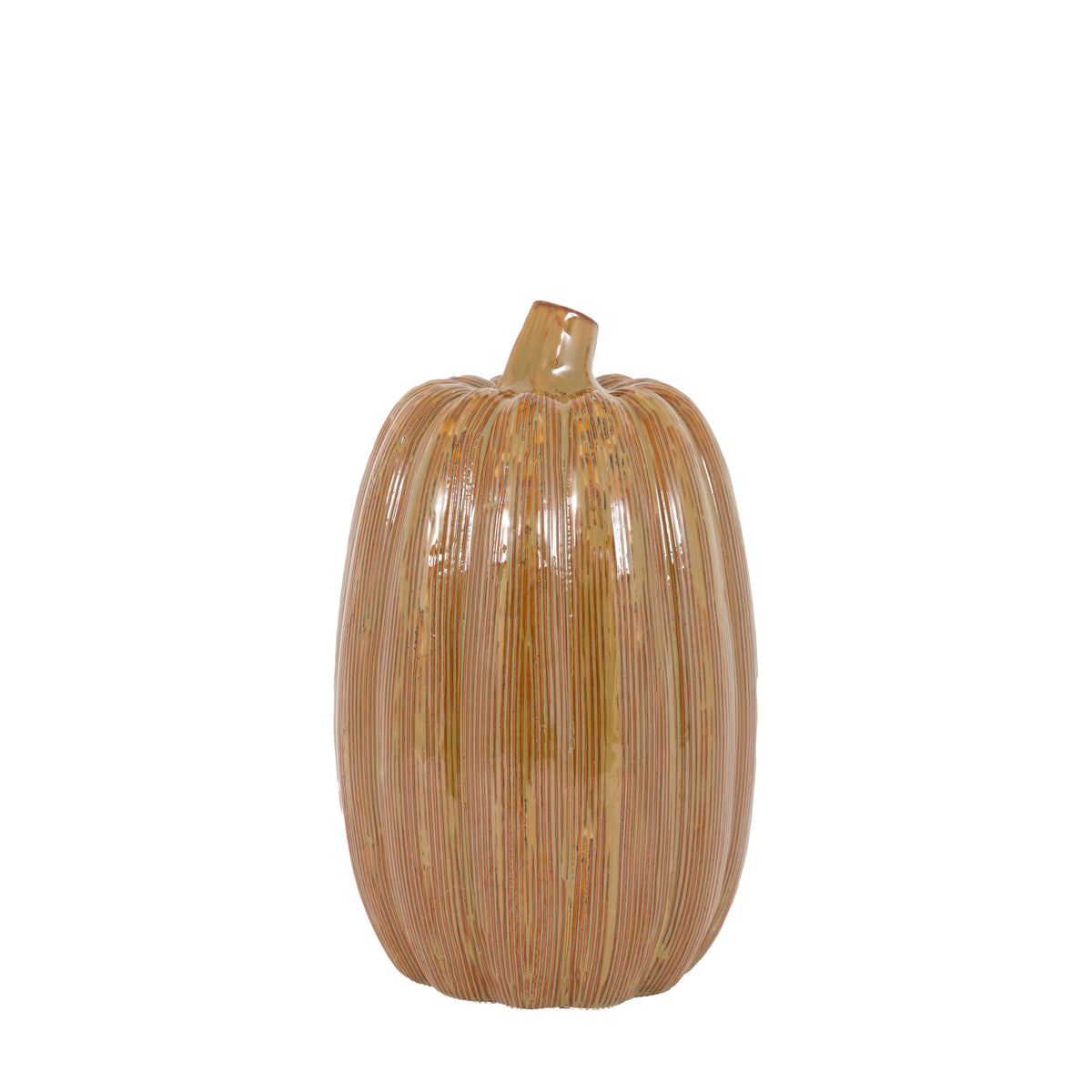 Ceramic Pumpkin - Tall, Rust