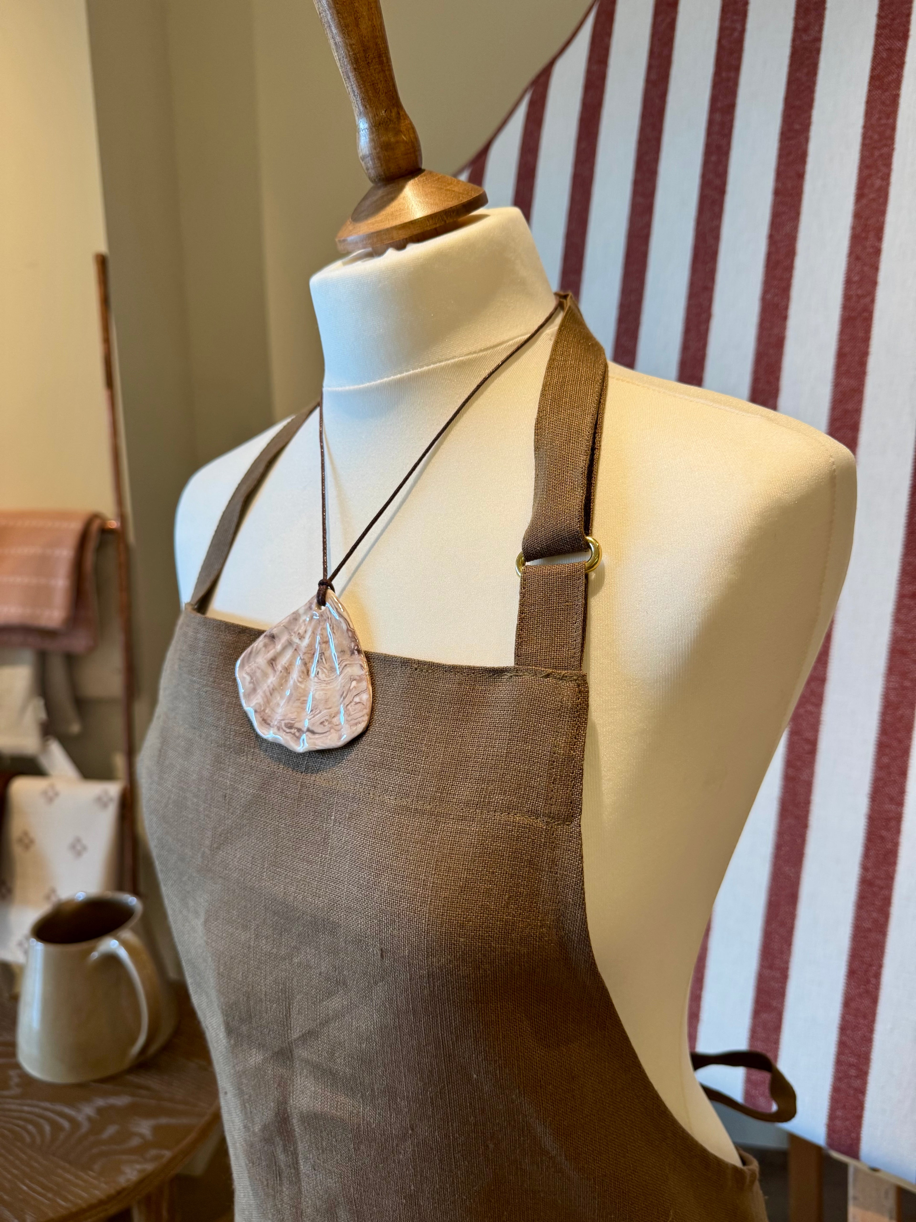 Cohen & Co. Belfast Linen Apron - Turf, Tieback