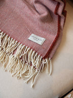 Albert Merino Lambswool Throw - Red