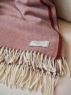 Albert Merino Lambswool Throw - Red