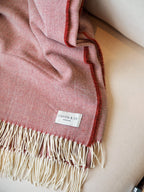 Albert Merino Lambswool Throw - Red