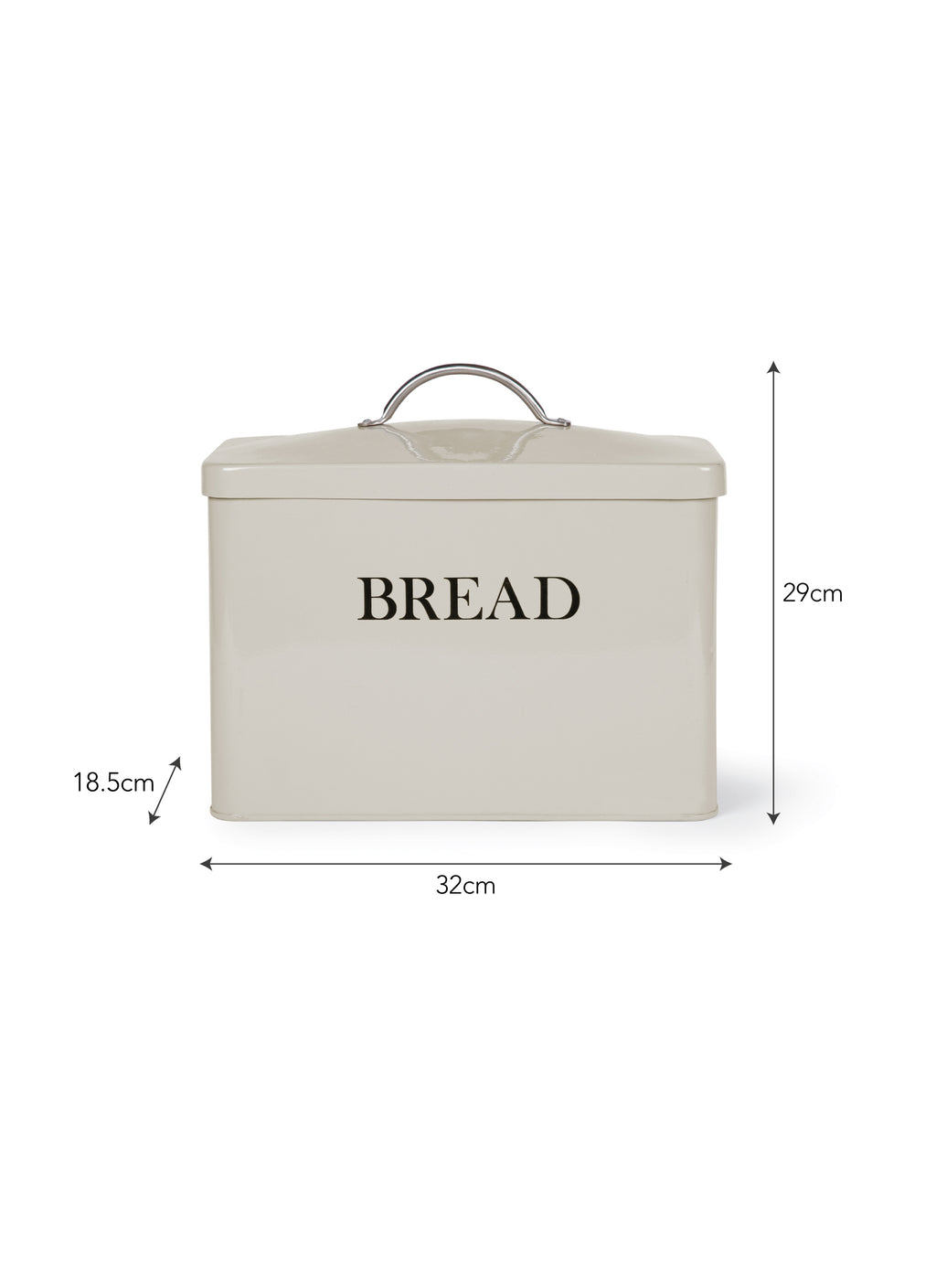 Enamel Bread Bin - Truffle