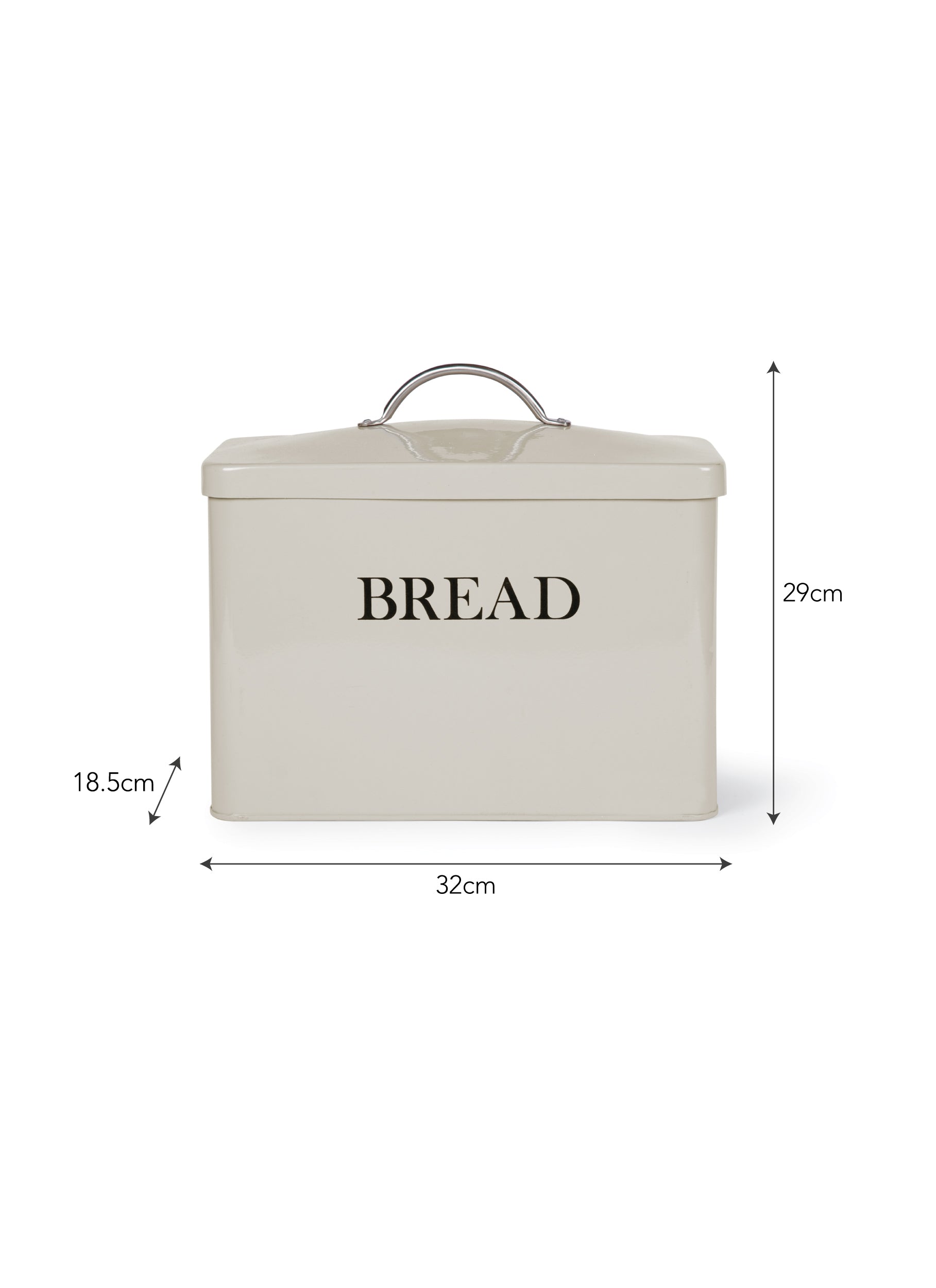 Enamel Bread Bin - Truffle