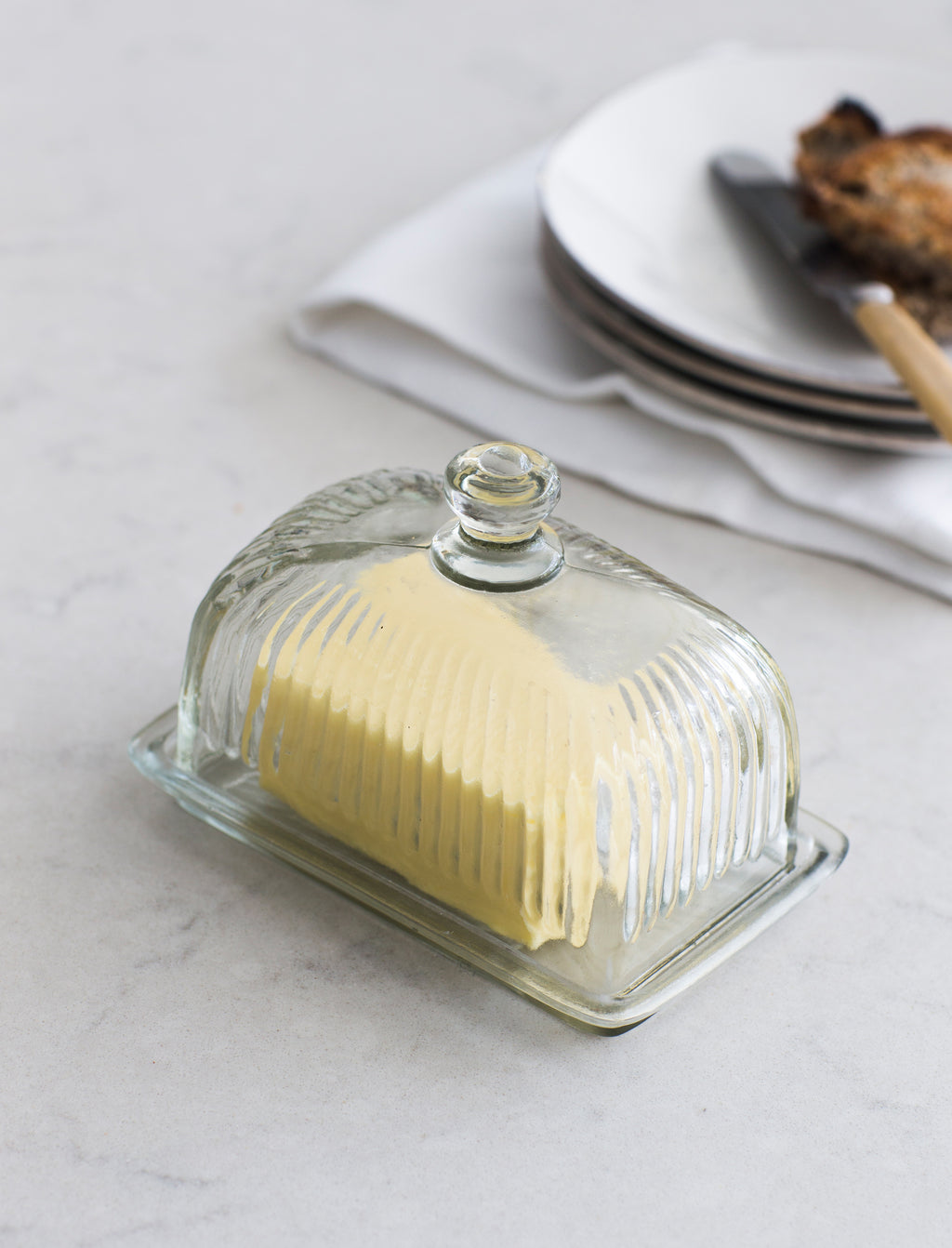 Classic Cornbury Butter Dish - Glass