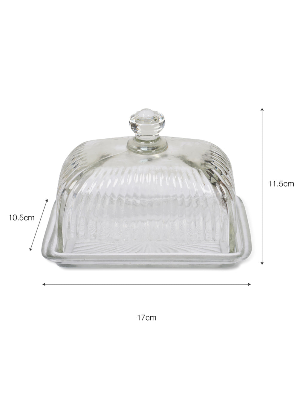 Classic Cornbury Butter Dish - Glass