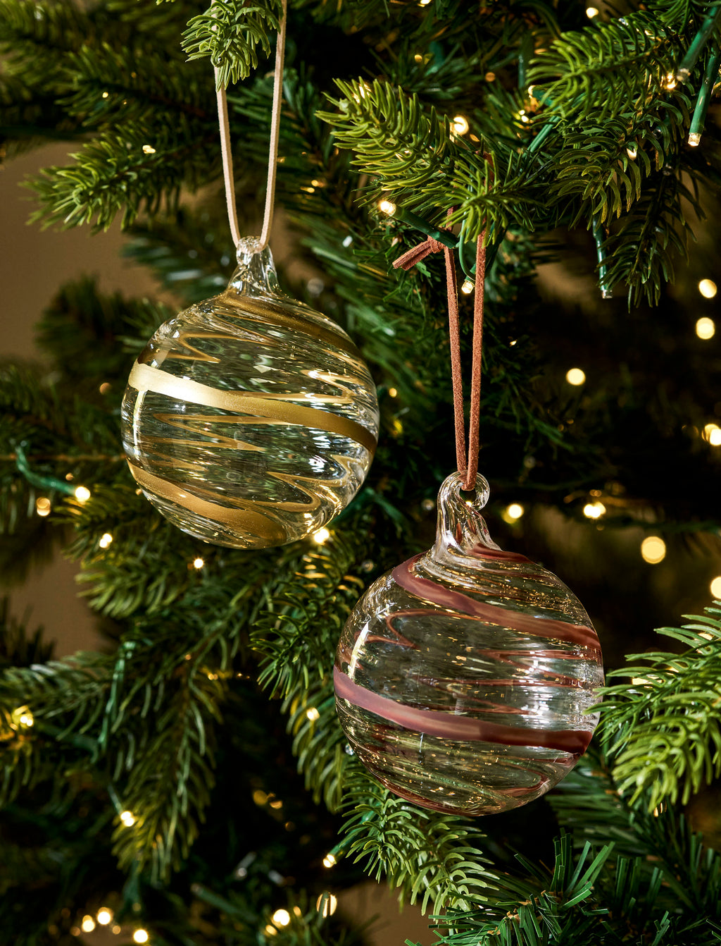 Bowood Christmas Baubles - Glass Gold