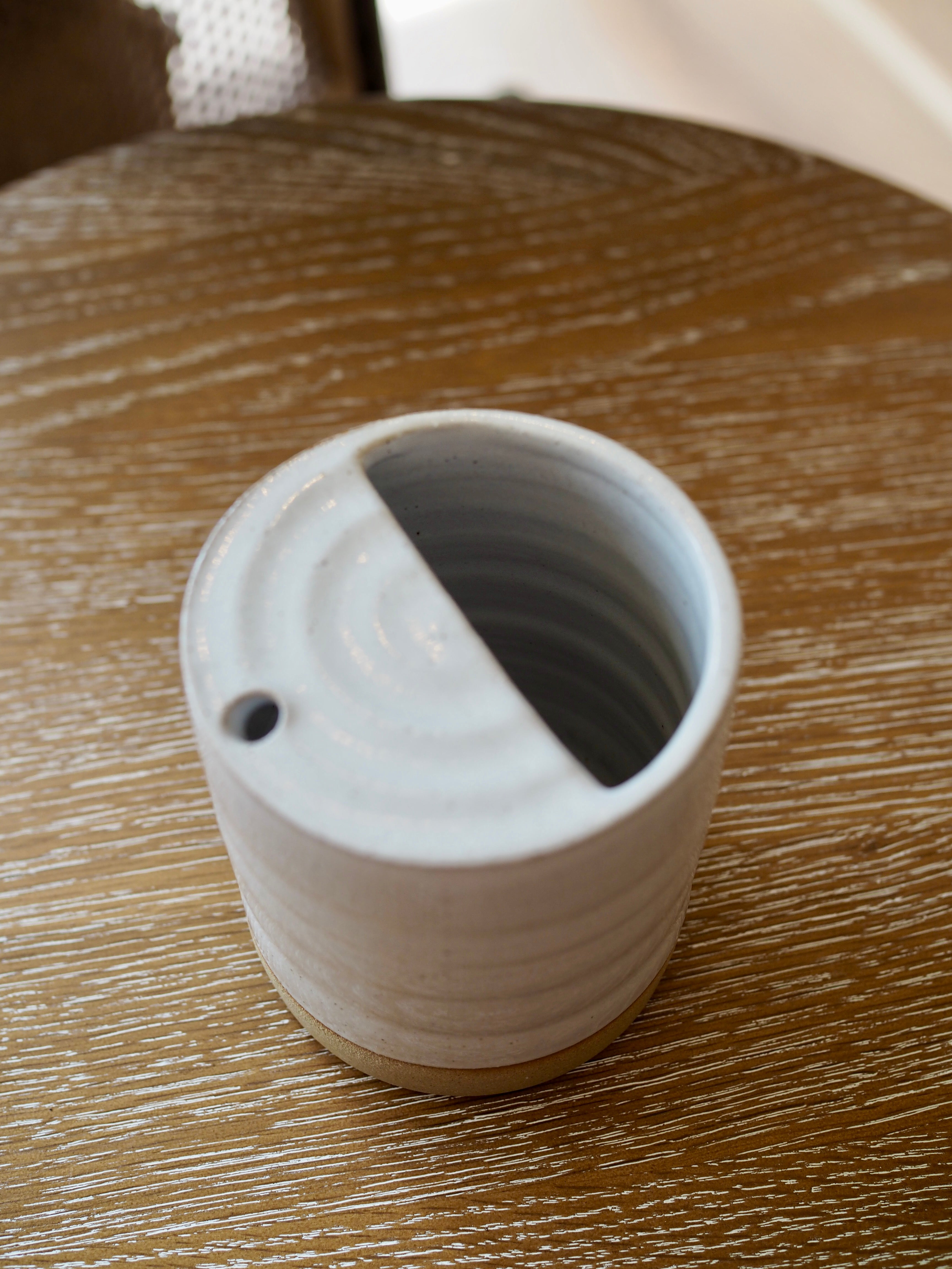 Cohen & Co. Ceramic Travel Mug - White