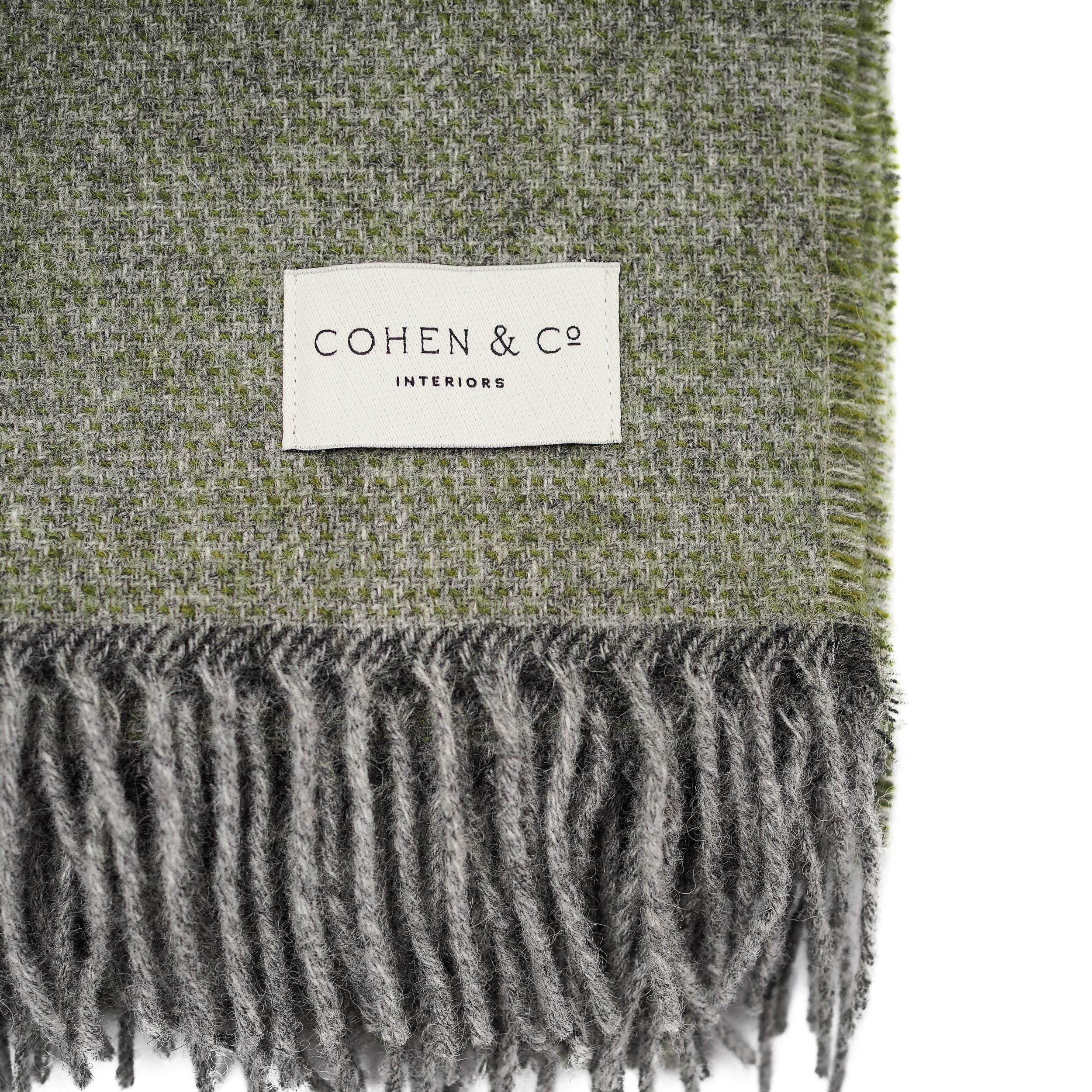 Carrie Merino Lambswool Throw - Green