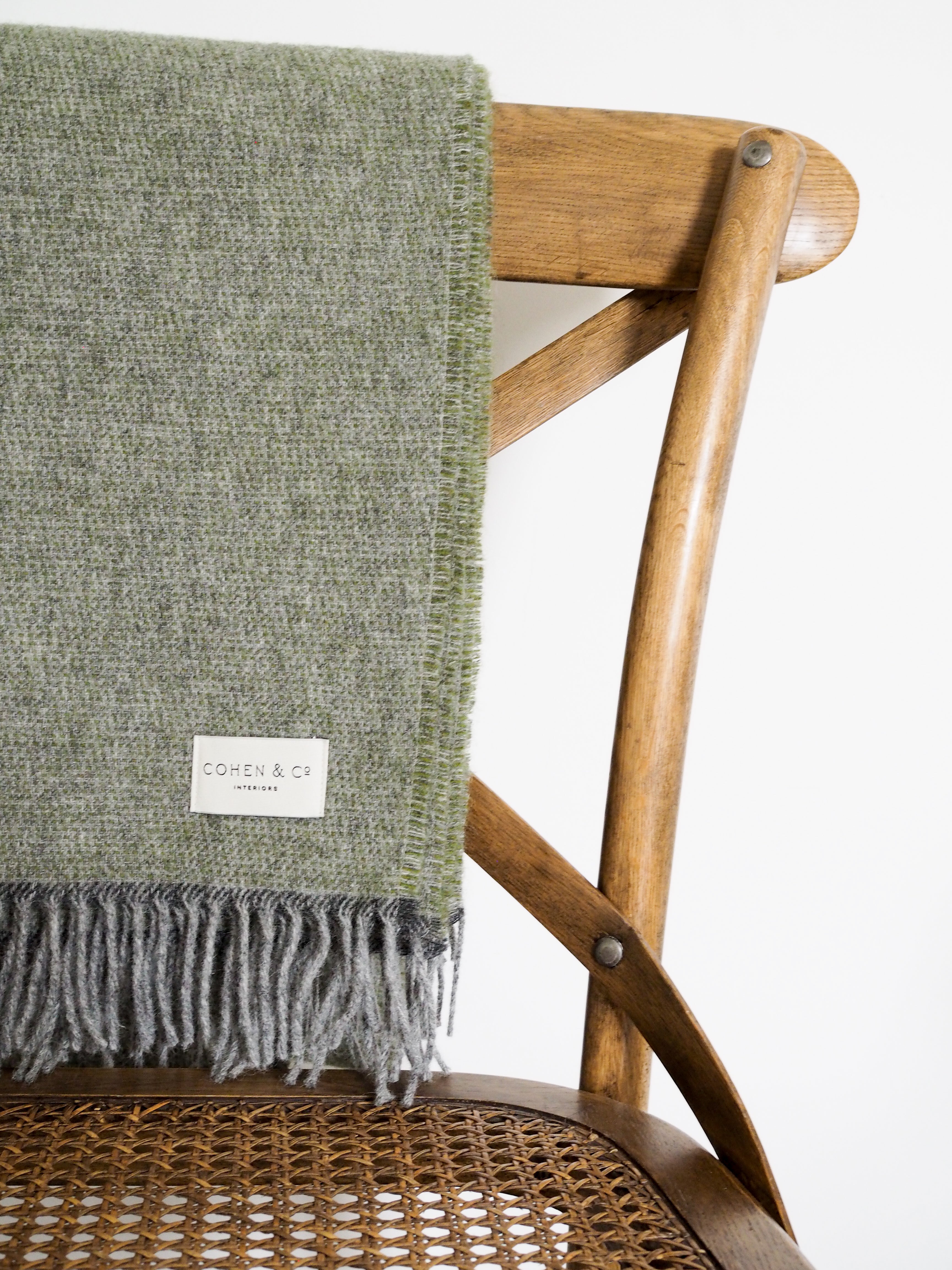 Carrie Merino Lambswool Throw - Green