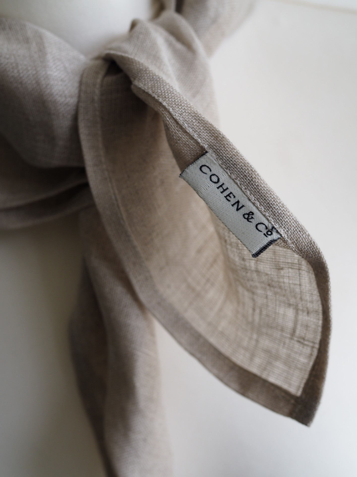 Clara Linen Neck Scarf Natural