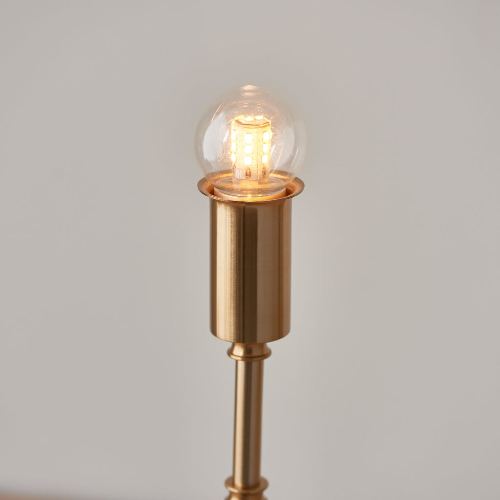 Brushed Brass Table Lampstand - Rechargeable
